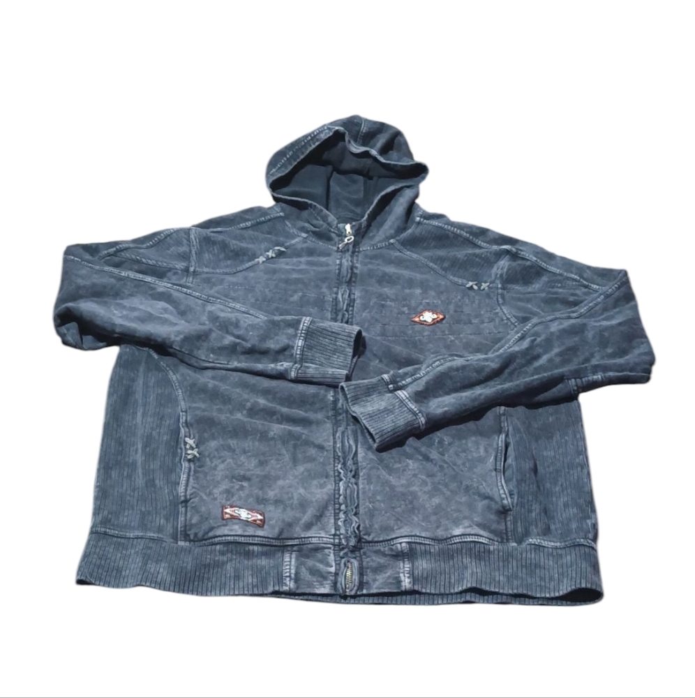 Affliction Men's Washed Zip Up Hoodie